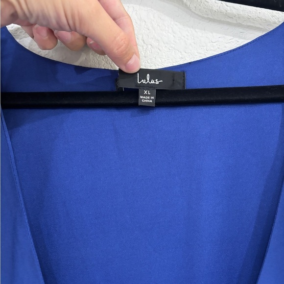 NWT Lulus Rise to the Occasion Royal Blue Midi Wrap Dress - Picture 7 of 10